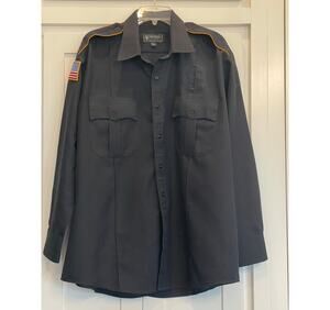Tact Squad 8002 Men's Polyester Long Sleeved uniform shirt Black XL 17-17.5
